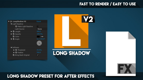 long shadow after effects preset download